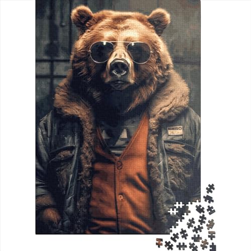 Grizzlybär, 520 Puzzleteile für Erwachsene, Puzzle-Sets für die ganze Familie, Lernspiel, Puzzle 520 Teile (52 x 38 cm) von SOQWBYG