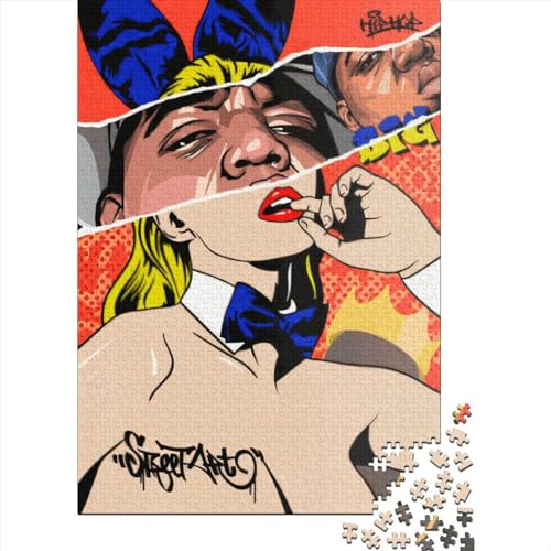 Große Pop-Art-Puzzlespiele für Erwachsene, Puzzle 1000 Teile, Puzzle für Erwachsene, Spiele für Erwachsene, Jugendliche und 1000 Teile (75 x 50 cm) von SOQWBYG