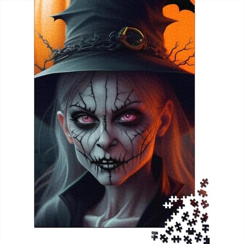 Halloween-Puzzle für Mädchen, lustiges Puzzle aus hochwertigem Karton für Erwachsene, Teenager, Ostergeschenke, 38 x 26 cm/1000 Teile Halloween-Puzzle für Mädchen, lustiges Puzzle aus hochwertigem Karton für Erwachsene, Teenager, Ostergeschenke, 38 x 26 cm/1000 Teile von SOQWBYG