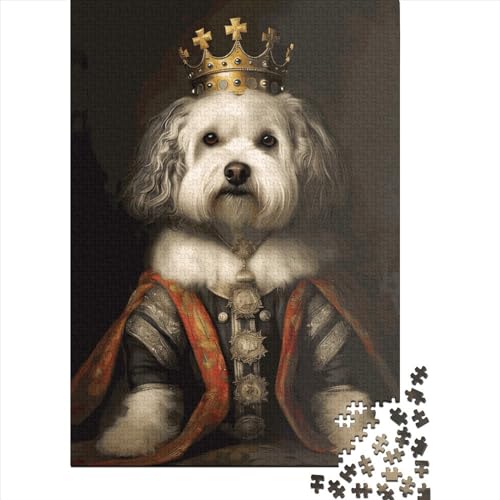 Havaneser der König Puzzle 1500 Teile Puzzle für Erwachsene Puzzle-Sets für die ganze Familie Lernspiel 1500 Teile (85x57cm) von SOQWBYG