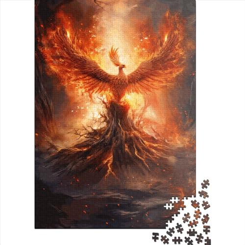 Holzpuzzle 1000 Teile, Auferstehung des Phönix, Familienspiel, Puzzle, Erwachsene und 1000 Teile (75 x 50 cm) von SOQWBYG