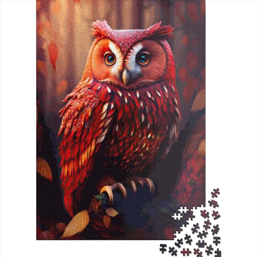Holzpuzzle für Erwachsene mit Eulenmotiv, 520 Teile, Puzzle für Puzzle ab 18 Jahren und Erwachsene, 520 Teile (52 x 38 cm) von SOQWBYG