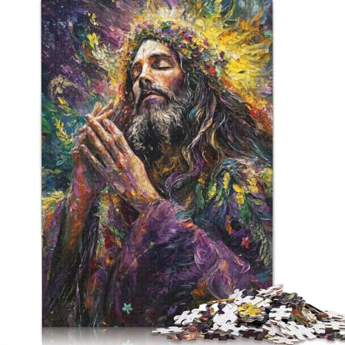 Jesus-Gebets-Puzzle, 1500 Teile, Puzzle für Erwachsene, Unmögliches Puzzle, Holzspielzeug, Puzzle, Herausforderndes Spiel, 1500 Teile (85 x 57 cm) von SOQWBYG