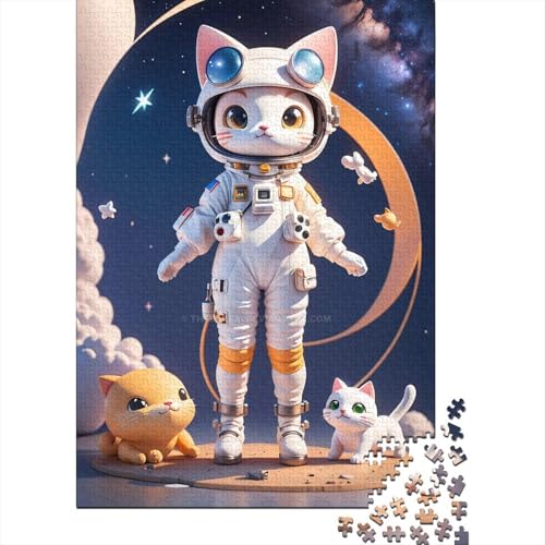 Katzen-Puzzle, präzises ineinander greifendes rechteckiges Papierpuzzle für Jungen oder Mädchen, 70 x 50 cm/1000 Teile von SOQWBYG