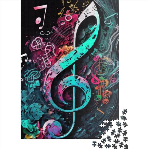 Musikalische Symphonie-Puzzles, 520 Teile, Holzpuzzle für Erwachsene, Puzzlespiele, Lernspielzeug, 520 Teile (52 x 38 cm) von SOQWBYG