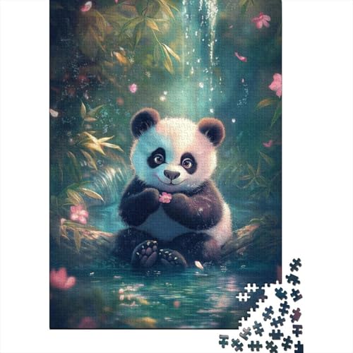 Niedliche Pandas, 1000 Puzzleteile für Erwachsene, Puzzle-Sets für die ganze Familie, Lernspiel, Puzzle 1000 Teile (75 x 50 cm) von SOQWBYG