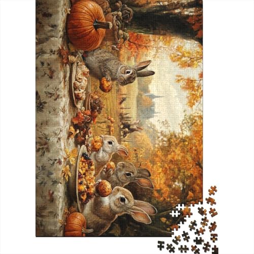 Niedlicher Osterhase, 1000 Puzzleteile für Erwachsene, Puzzle-Sets für die ganze Familie, Lernspiel, Puzzle 1000 Teile (75 x 50 cm) von SOQWBYG
