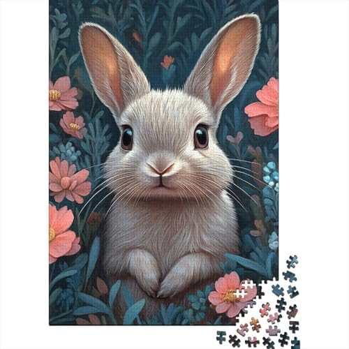 Niedlicher Osterhase, 1000 Puzzleteile für Erwachsene, Puzzle-Sets für die ganze Familie, Lernspiel, Puzzle 1000 Teile (75 x 50 cm) von SOQWBYG