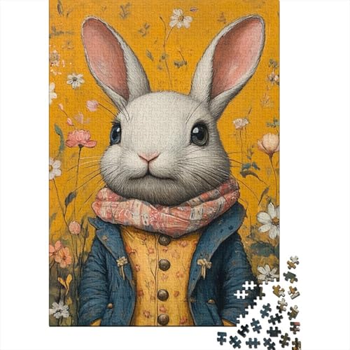 Niedlicher Osterhase, 1000 Puzzleteile für Erwachsene, Puzzle-Sets für die ganze Familie, Lernspiel, Puzzle 1000 Teile (75 x 50 cm) von SOQWBYG