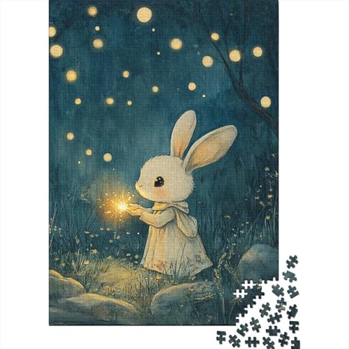 Niedliches Osterhäschen-Puzzle, 1000 Teile, Puzzle für Erwachsene, Puzzle-Sets für Familien-Lernspiel, 1000 Teile (75 x 50 cm) von SOQWBYG