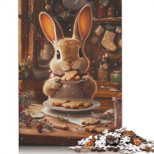 Niedliches Osterhäschen-Puzzle, 520 Teile, Puzzle für Erwachsene, Puzzle-Sets für das Familien-Lernspiel, 520 Teile (52 x 38 cm) von SOQWBYG