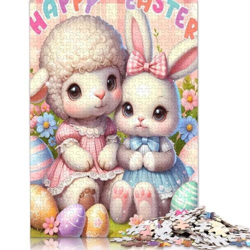 Niedliches Osterhäschen-Puzzle, 520 Teile, Puzzle für Erwachsene, Puzzle-Sets für das Familien-Lernspiel, 520 Teile (52 x 38 cm) von SOQWBYG