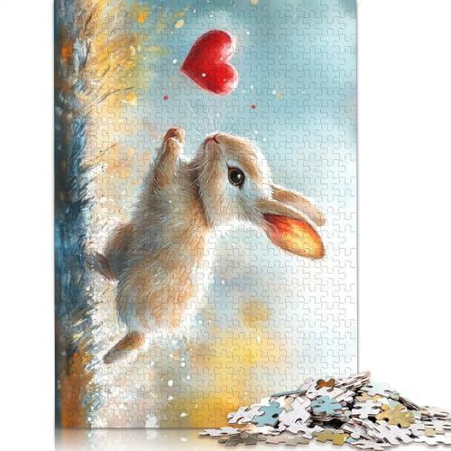 Ostern Niedliche Hasen Puzzle-Spiele Erwachsene Puzzle 520 Teile Puzzle für Erwachsene Spiele für Erwachsene Teenager und 520 Stück (52x38cm) von SOQWBYG