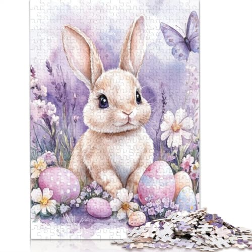 Ostern Niedliche Hasen Puzzle-Spiele Erwachsene Puzzle 520 Teile Puzzle für Erwachsene Spiele für Erwachsene Teenager und 520 Stück (52x38cm) von SOQWBYG