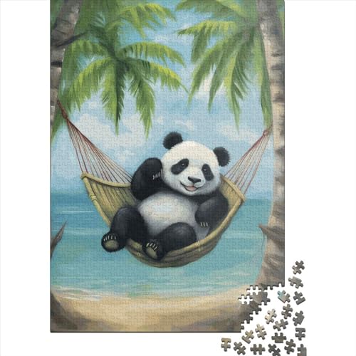 Panda Puzzles 520-teiliges Puzzle für Erwachsene, Unmögliches Puzzle, Holzspielzeug, Puzzle, anspruchsvolles Spiel, 520 Teile (52 x 38 cm) von SOQWBYG