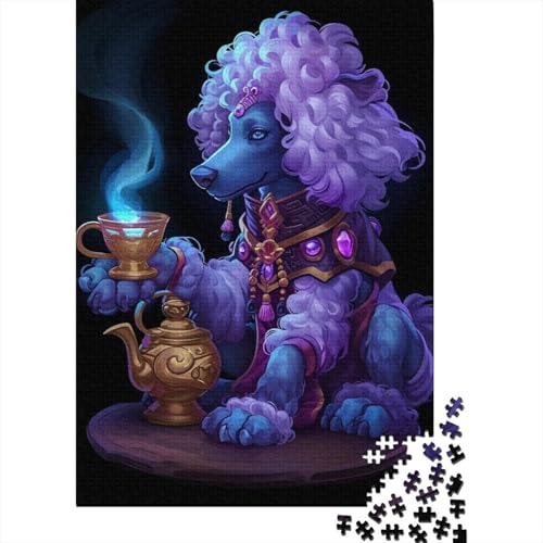 Pudel-Puzzle, lustiges Puzzle aus hochwertigem Karton für Jungen oder Mädchen, 70 x 50 cm, 1000 Teile von SOQWBYG