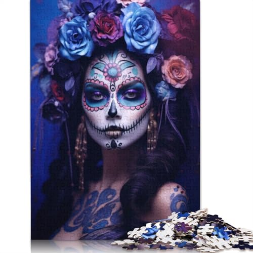 Puzzle 1000 Teile „Blue Skies of The Dead“ - Dekompressionsspielzeug - Holzpuzzle - Geburtstagsgeschenke für Erwachsene - 1000 Teile (75 x 50 cm) von SOQWBYG
