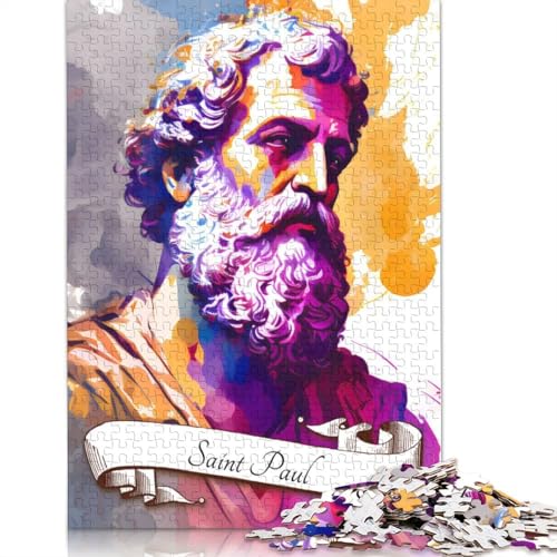 Puzzle 1000 Teile „Der Apostel Paulus“ - Dekompressionsspielzeug - Holzpuzzle - Geburtstagsgeschenke für Erwachsene - 1000 Teile (75 x 50 cm) von SOQWBYG