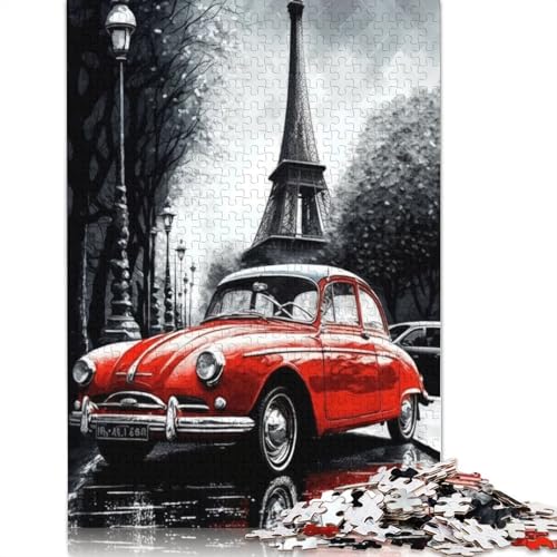 Puzzle 1000 Teile Street Art Paris Puzzle Dekompressionsspielzeug Holzpuzzle Geburtstagsgeschenke für Erwachsene 1000 Stück (75 x 50 cm) von SOQWBYG