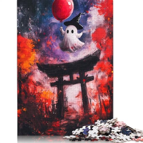 Puzzle 1000 Teile für Erwachsene, Geisterhaftes Halloween in Japan, Puzzles, Kunst, DIY-Spiel, Geschenk, Spielzeug, Familienspiel, 1000 Teile (75 x 50 cm) von SOQWBYG