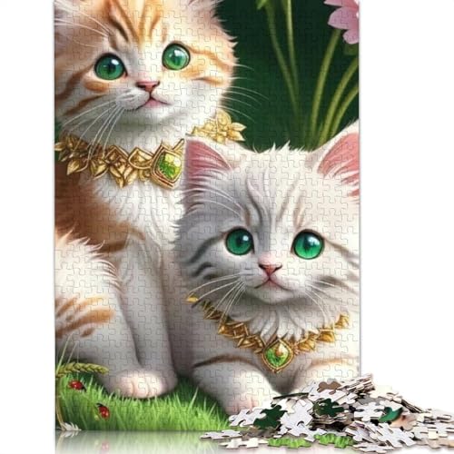 Puzzle 1000 Teile für Erwachsene, Tierkunst, Katzenpuzzle, schwieriges Puzzle, Lernspiele, Heimdekoration, 1000 Teile (75 x 50 cm) von SOQWBYG