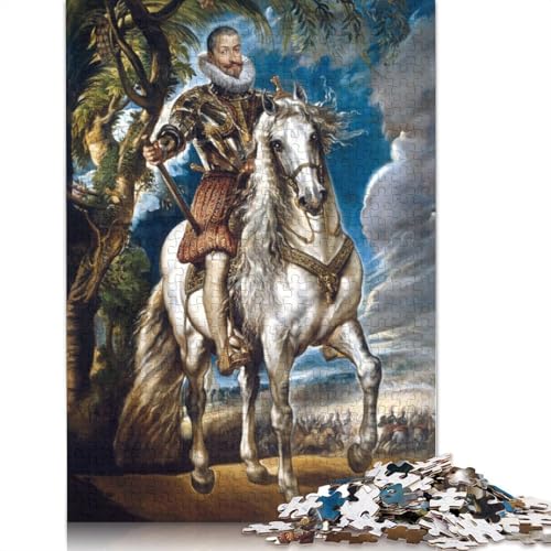 Puzzle 1500 Teile, Francisco Gomez Portrait, Dekompressionsspielzeug, Holzpuzzle, Geburtstagsgeschenke für Erwachsene, 1500 Teile (85 x 57 cm) von SOQWBYG