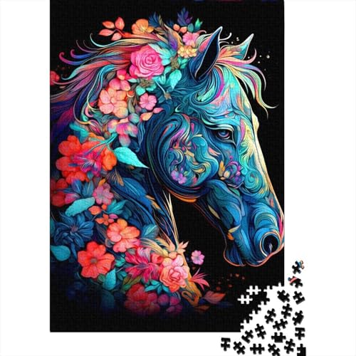 Puzzle 520 Teile für Erwachsene, Pferde-Puzzle-Set, Erwachsenenspielzeug, Geschenk-Puzzle für die Wanddekoration zu Hause, 520 Teile (52 x 38 cm) von SOQWBYG