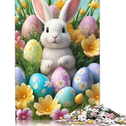 Puzzle 520 Teile für Erwachsene, niedlicher Osterhase, Puzzle für die ganze Familie, geistige Kunst, Puzzlespiel, Spielzeug, Geschenk für 520 Teile (52 x 38 cm) von SOQWBYG