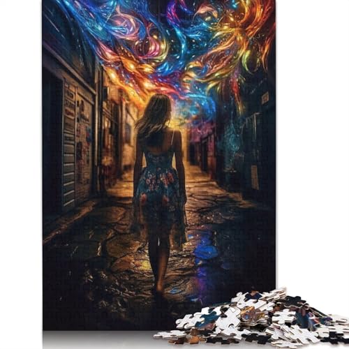 Puzzle für Erwachsene, „Walking In Colors“, 520-teiliges kreatives Holzpuzzle, Spielzeug, Dekompressionsspiele, Geschenke, 520 Teile (52 x 38 cm) von SOQWBYG
