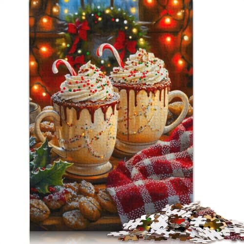 Puzzle für Erwachsene, 1000 Teile, „Frohe Weihnachten“, Holzpuzzle für Erwachsene, Spiele, Lernspielzeug, 1000 Teile (75 x 50 cm) von SOQWBYG