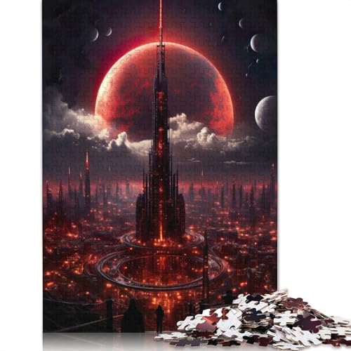 Puzzle für Erwachsene, 1000 Teile, Alien-Universum, kreatives DIY-Puzzle, Holzpuzzle für ab 18 Jahren und Erwachsene, 1000 Teile (75 x 50 cm) von SOQWBYG