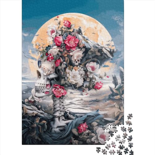 Puzzle für Erwachsene, 1000 Teile, Blumenharmonie, kreatives DIY-Puzzle, Holzpuzzle für ab 18 Jahren und Erwachsene, 1000 Teile (75 x 50 cm) von SOQWBYG