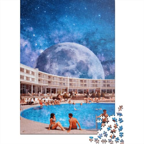 Puzzle für Erwachsene, 1000 Teile, Cosmic Pool, Teilpuzzle, Holzpuzzle für Erwachsene, Spiele, Lernspielzeug, 1000 Teile (75 x 50 cm) von SOQWBYG
