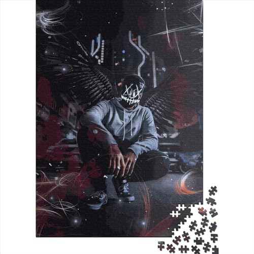 Puzzle für Erwachsene, 1000 Teile, Dämonenflügel, kreatives DIY-Puzzle, Holzpuzzle für ab 18 Jahren und Erwachsene, 520 Teile (52 x 38 cm) von SOQWBYG
