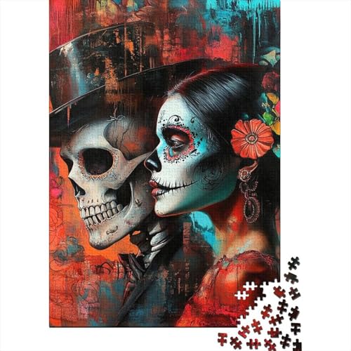Puzzle für Erwachsene, 1000 Teile, Skelett-Puzzle für Liebhaber, Lernspielzeug, Puzzle, Heimwanddekoration, 1000 Teile (75 x 50 cm) von SOQWBYG