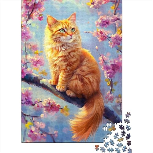 Puzzle für Erwachsene, 1000 Teile, süßes Kätzchen, Puzzle für Erwachsene, Holzpuzzle, Spiel, Herausforderungsspielzeug, 1000 Teile (75 x 50 cm) von SOQWBYG