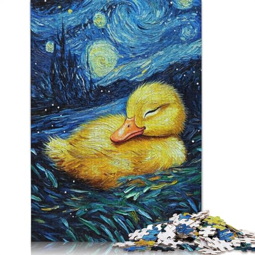 Puzzle für Erwachsene, 1500 Teile, Entenbaby, Entlein in der Sternennacht, Lernspiele, Spielzeug, DIY, kreatives Holzpuzzle, Geschenke, 1500 Teile (85 x 57 cm) von SOQWBYG