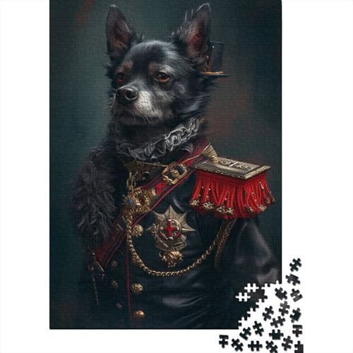 Puzzle für Erwachsene, 1500 Teile, Gentleman-Chihuahua-Puzzle, Holzpuzzle für Erwachsene, Spiele, Lernspielzeug, 1500 Teile (85 x 57 cm) von SOQWBYG