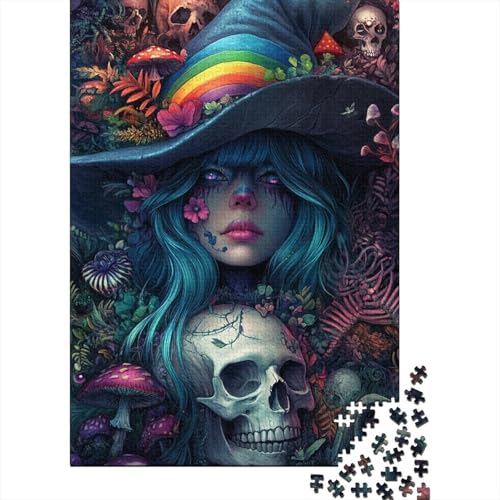 Puzzle für Erwachsene, 1500 Teile, Hexen-Puzzle für Erwachsene, Holzpuzzle, Spiel, Herausforderungsspielzeug, 1500 Teile (85 x 57 cm) von SOQWBYG
