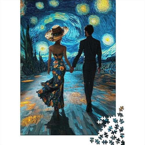 Puzzle für Erwachsene, 1500 Teile, Kunst-Star-Paar-Puzzle, Holzpuzzle für Erwachsene, Spiele, Lernspielzeug, 1500 Teile (85 x 57 cm) von SOQWBYG