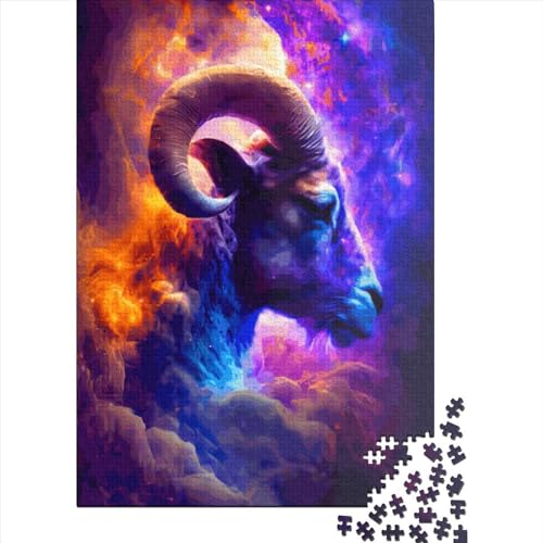 Puzzle für Erwachsene, 1500 Teile, Ziegen-Puzzles für Erwachsene, Holzpuzzles, Spiel, Herausforderungsspielzeug, 1500 Teile (85 x 57 cm) von SOQWBYG
