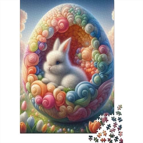 Puzzle für Erwachsene, 1500 Teile, süßes Osterhäschen-Puzzle, Holzpuzzle für Erwachsene, Spiele, Lernspielzeug, 1500 Teile (85 x 57 cm) von SOQWBYG
