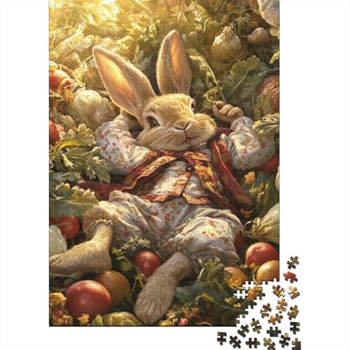 Puzzle für Erwachsene, 1500 Teile, süßes Osterhäschen-Puzzle, Holzpuzzle für Erwachsene, Spiele, Lernspielzeug, 1500 Teile (85 x 57 cm) von SOQWBYG