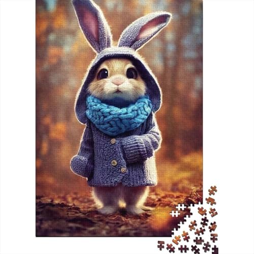 Puzzle für Erwachsene, 1500 Teile, süßes Osterhäschen-Puzzle für Erwachsene, Holzpuzzle, Spiel, Herausforderungsspielzeug, 1500 Teile (85 x 57 cm) von SOQWBYG
