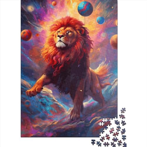 Puzzle für Erwachsene, 520 Teile, lustige Löwen-Puzzles für Erwachsene, Holzpuzzles, Spiel, Herausforderungsspielzeug, 520 Teile (52 x 38 cm) von SOQWBYG