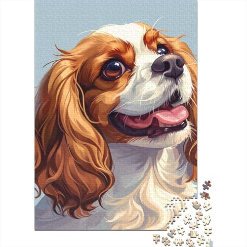 Puzzle für Erwachsene, 520-teiliges Springer-Spaniel-Puzzle für Erwachsene, Holzpuzzle, Spiel, Herausforderungsspielzeug, 520 Teile (52 x 38 cm) von SOQWBYG