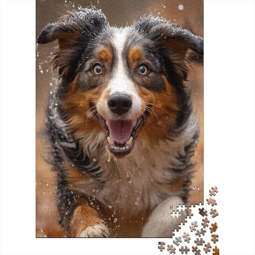 Puzzle für Erwachsene, Border Collie, 520 Teile, Puzzlespiele, Lernspielzeug, Puzzle für ab 18 Jahren und Erwachsene, 520 Teile (52 x 38 cm) von SOQWBYG