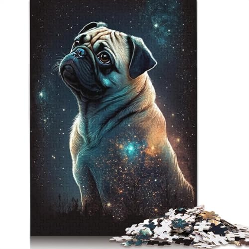 Puzzle für Erwachsene, Galaxy Colour Pug, 520 Teile, Puzzlespiele, Lernspielzeug, Puzzles für ab 18 Jahren und Erwachsene, 520 Teile (52 x 38 cm) von SOQWBYG