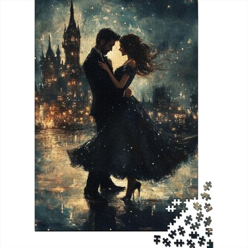 Puzzle für Erwachsene, Kunstpaar-Puzzle 1000 Teile, Holzpuzzle für die Heimdekoration, 1000 Teile (75 x 50 cm) von SOQWBYG