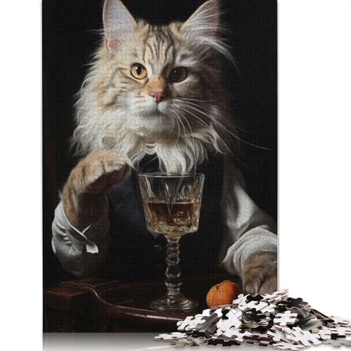 Puzzle für Erwachsene, anspruchsvolles Kätzchen, 1000 Teile, Puzzlespiele, Lernspielzeug, Puzzle für ab 18 Jahren und Erwachsene, 1000 Teile (75 x 50 cm) von SOQWBYG